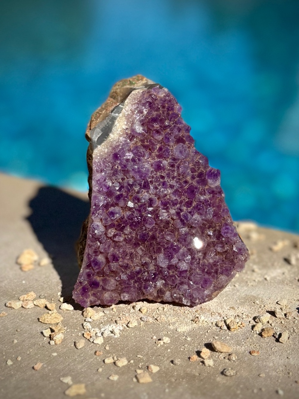 Grade A Uruguay Purple Cathedral Amethyst Geode Cluster Rough Bottom Crystal